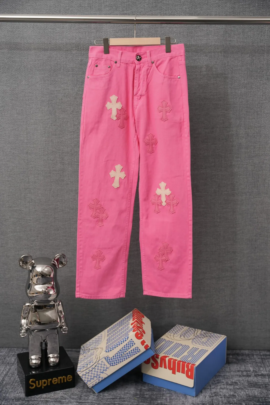 ：S 026 & Chrome Hearts Same Style ：Pink Size：28 30 32 34 （S-XL)